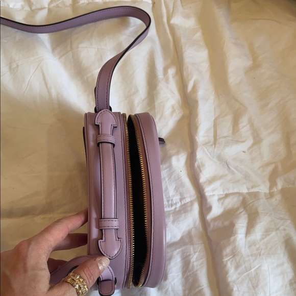 Fendi Lilac Leather FF Logo Crossbody Bag - Picture 3 of 8
